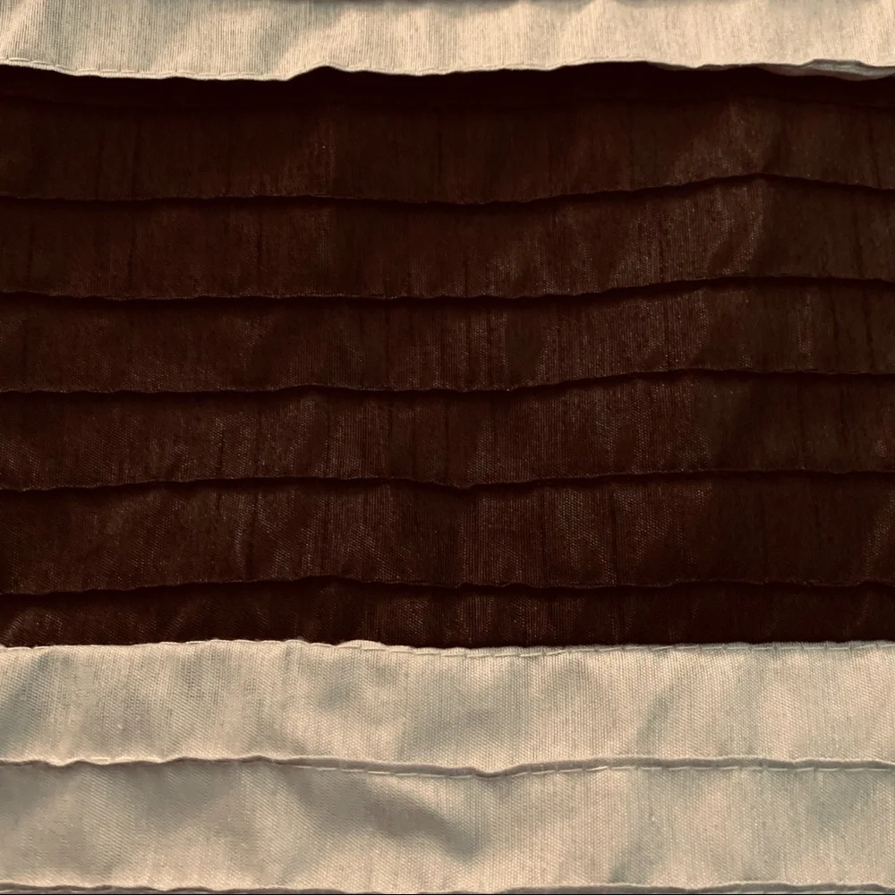 Curtains set of 3 pieces mocha /black curtain  double layer